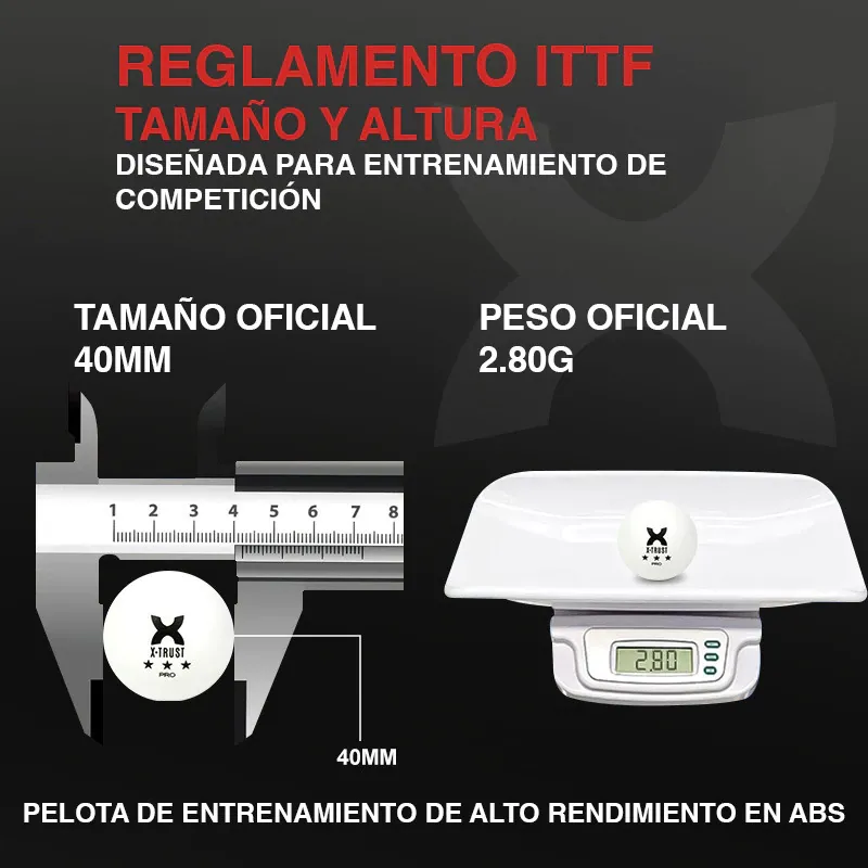 PELOTAS PING PONG SPIN PRO x3 UNIDADES - NARANJAS