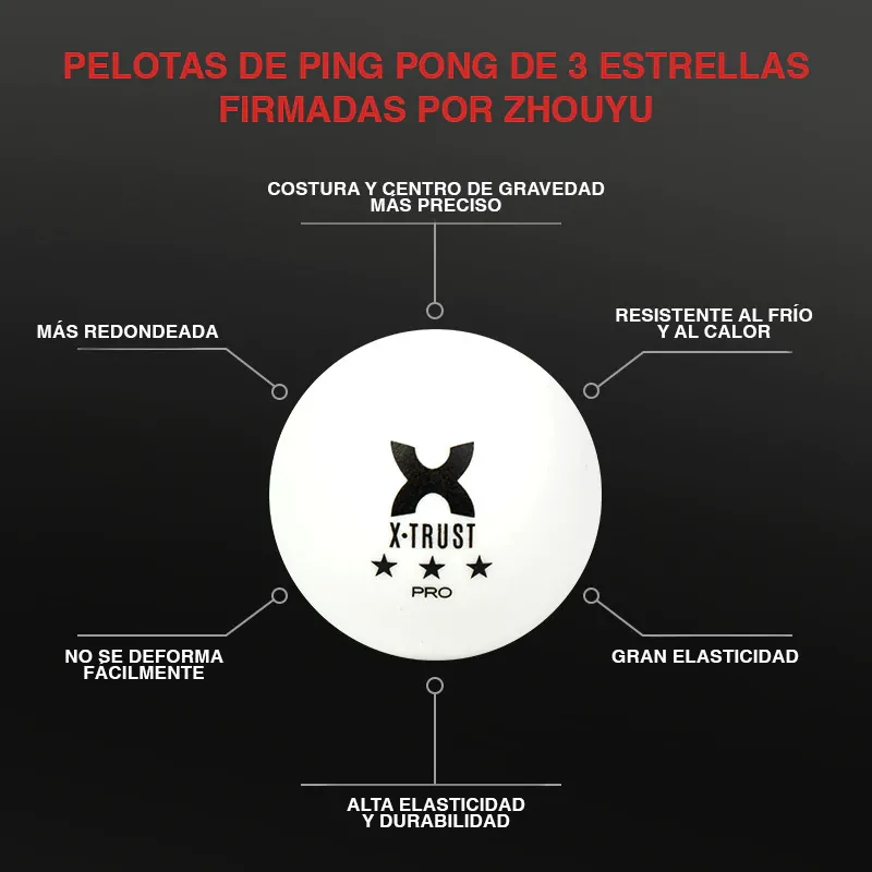 PELOTAS PING PONG SPIN PRO x3 UNIDADES - BLANCAS