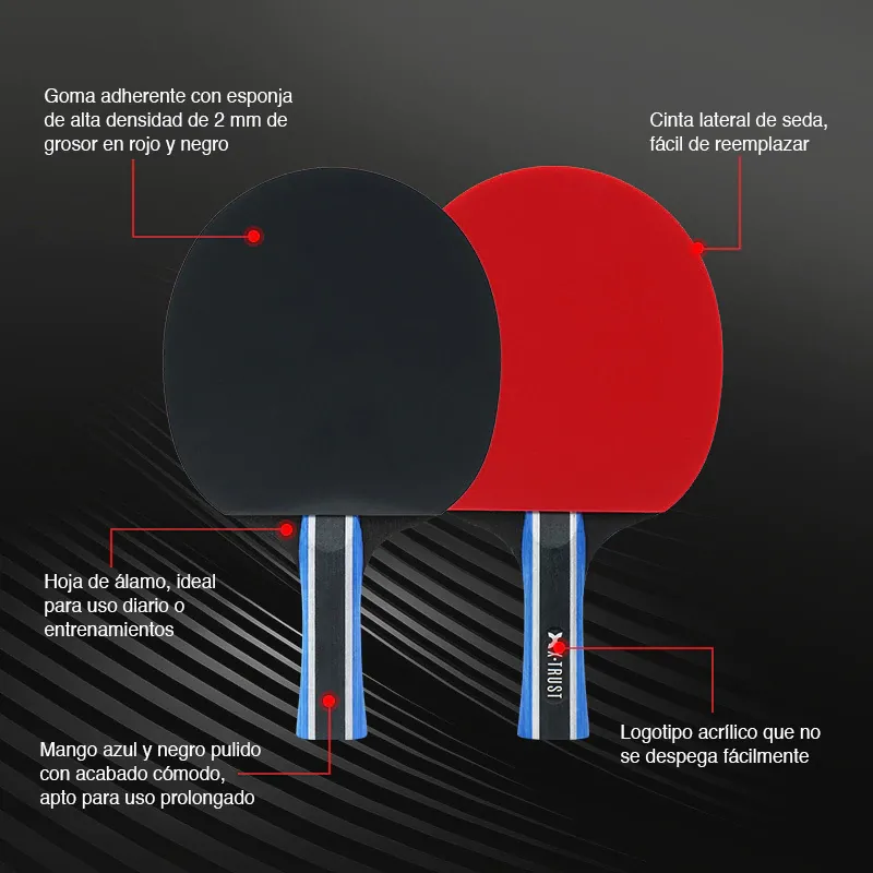 PALETA DE PING PONG FLUX - 2 ESTRELLAS
