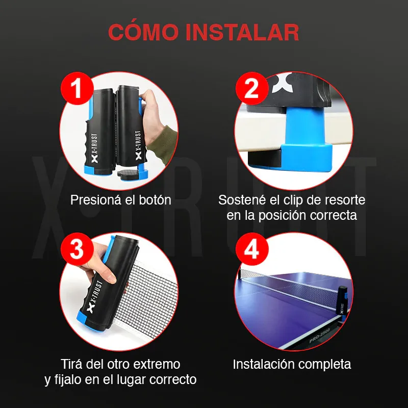 RED X-TRUST DE PING PONG NET PRO